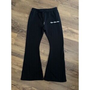 TCL Wide Leg Flare Kappa Alpha Theta Fleece Sweatpants ~ Black Small